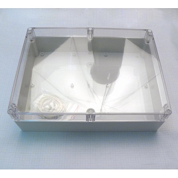 G2029C - Герметичный корпус из поликарбоната с прозрачной крышкой, IP65, светло-серый