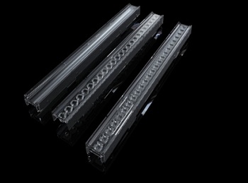 ASL280D26H24LED90G - Линейная линза для светодиодов 2835/3030, эфф=88%, ~90°, 280x26mm H:13,43mm, PMMA