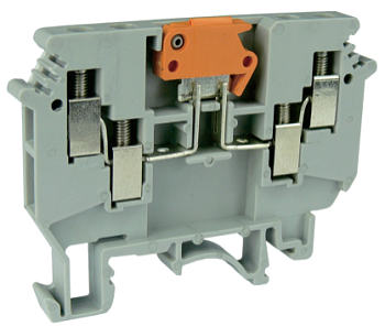 Клемма с ножевым размыкателем UKJ-4/2X2SK - Клемма с ножевым размыкателем, 4 точки подключения в клемме, тип фиксации провода: винтовой, номинальное сечение: 4 мм кв., 16A, 690V, ширина: 6,2 мм, цвет: серый, тип монтажа: DIN 35