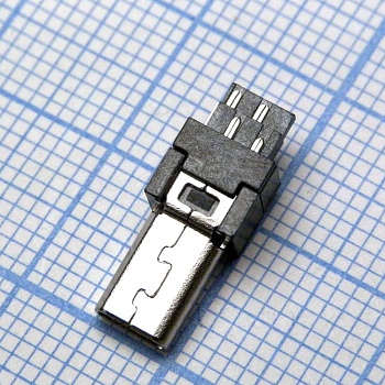 miniUSB A B-07 на кабель - Разъем mini USB вилка на кабель