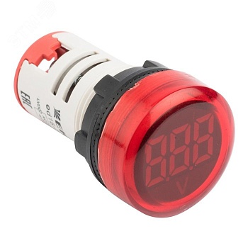 Индикатор значения напряжения ED16-22VD красн. PROxima ed16-22vd-r - Лампа сигнальная d22-230V красн
