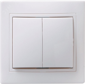 ВС10-2-0-КБ Выкл. 2кл 10А керам. КВАРТА бел. EVK20-K01-10-K