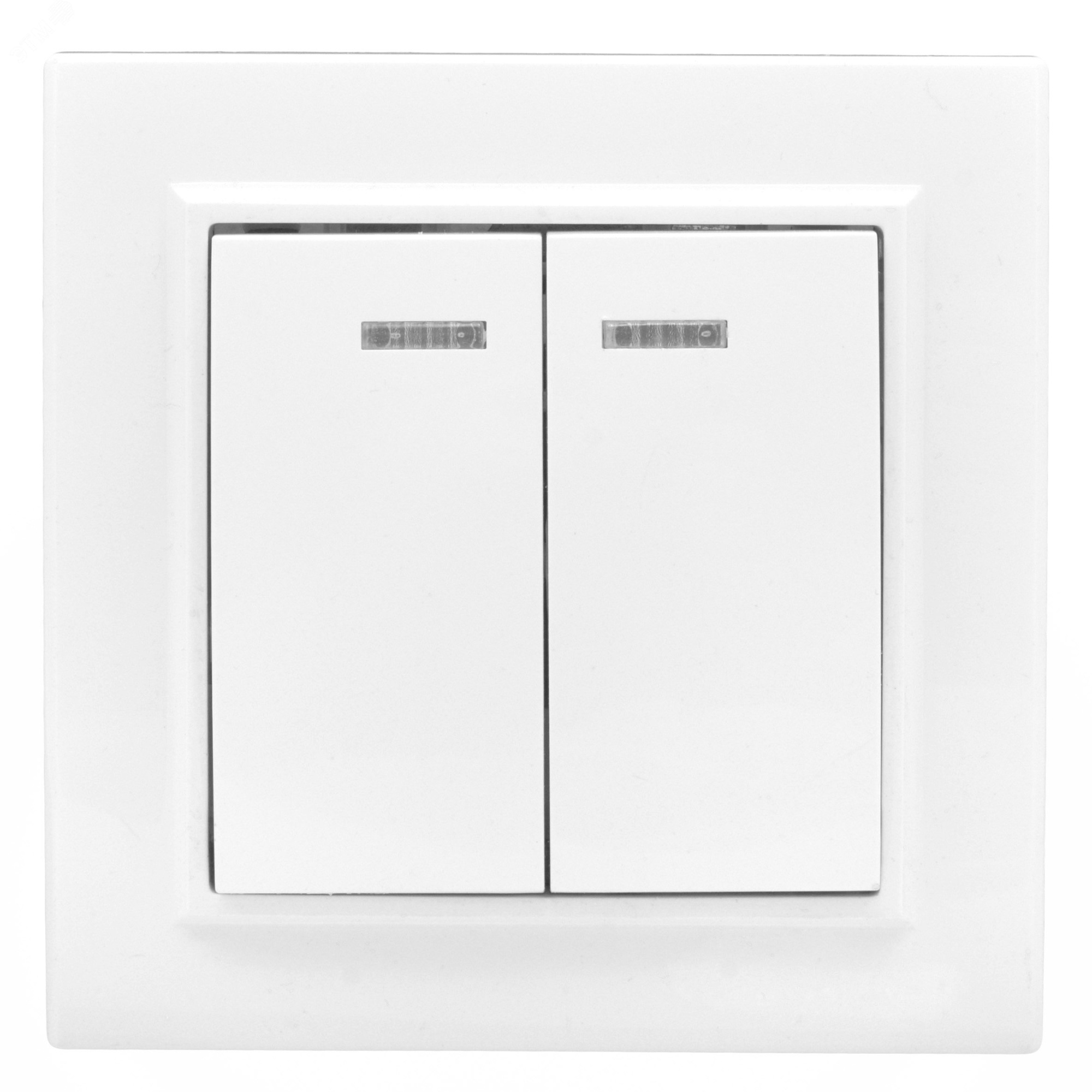 Выключатель 2-кл. СП Минск 10А IP20 с индикатором бел. Basic ERV10-123-10