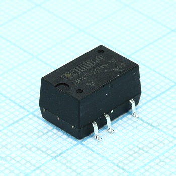 AM1LS-2424S-NZ - DC/DC, 1Вт, вход 21.6…26.4В, выход 24В/0.042А, изоляция 1500В DC, КПД 81%, максимальная емкостная нагрузка не более 220мкФ, для поверхностного монтажа, 12.7x11.2x7.25мм, -40…105°C, пластик