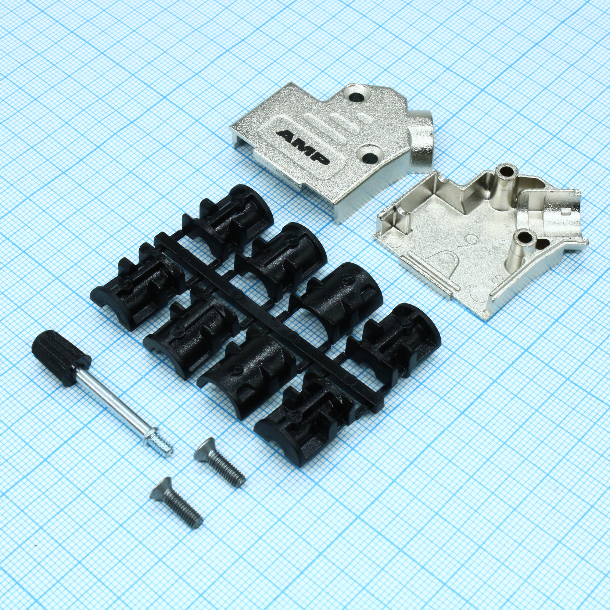 1478763-9 - Кожух для разъема D-Sub 9 контактов металлический угл 45°