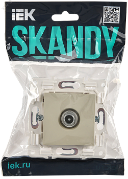 SKANDY Розетка TV проходная SK-A17B бежевый IEK SK-A10-P-K10