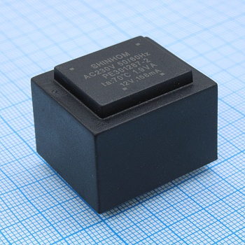 PE301287-2 - Трансформатор питания 1.9ВА  230В 12В/158мА ta 70°C (EI 30/12.5) 24.5мм
