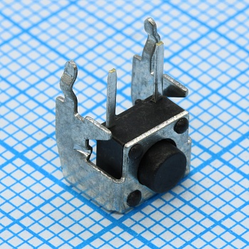 L-KLS7-TS6606-5.0-180 - Кнопка тактильная 6х6мм угловая h=5мм усилие нажатия 180гр 0.05A 12В монтаж в отверстие