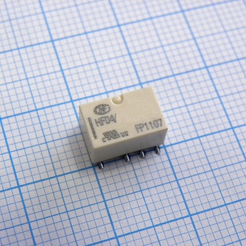 HFD4/3-LSR - Сверхминиатюрное сигнальное реле для поверхностного монтажа серия HFD4 2 A DPDT (две контактных группы-два направления) катушка 3В