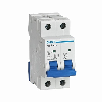 Выключатель автоматический модульный 2п C 20А 10кА NB1-63H CHINT 179828