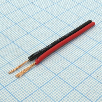 Провод  акустический 2 х 0.35мм.кв.кр/ч - омедненный. в катушке 100м