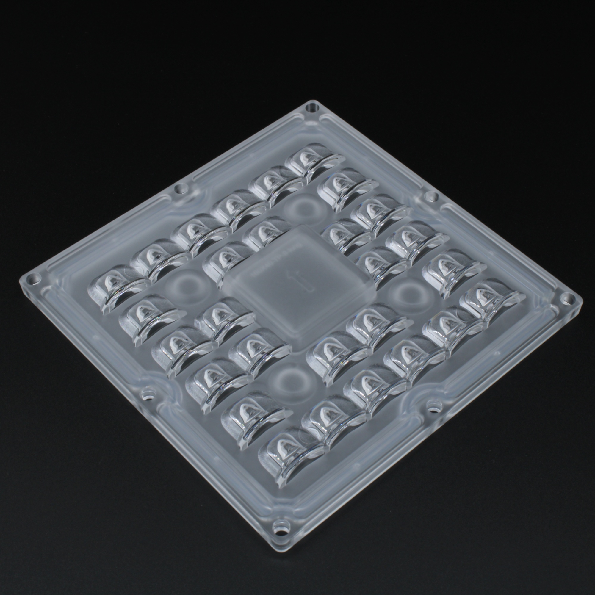 ALST100D28LEDT2 - Групповая линза на 28 светодиодов , диаграмма T2, 100x100mm, PC