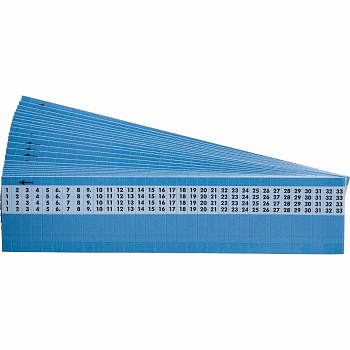 brd56801 - SLF-1-33 кабельный маркер, самоламинирующийся винил В-292, размер 6.35х38мм,  легенда 1-33, 825 шт/упак.