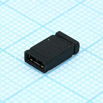 DS1027-2BB20-N-016 - ДЖАМПЕР (перемычка), закрытый, черный, высота 8.5mm