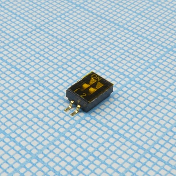 L-KLS7-KPR-02-N-11 - DIP переключатель 2 группы SMD монтаж шаг 1.27мм 0.025А 24В с плёнкой на ленте