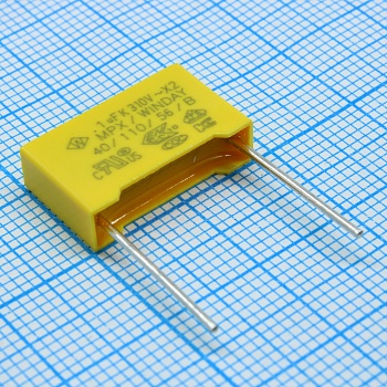 SMXVG104KD1XXAB1515 - Пленочный конденсатор X2, 310VAC, 0.1мкФ ±10%, размер 18х5х11мм, Р=15 мм, 110°C
