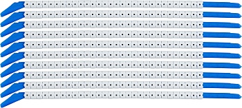 brd133244 - SCN-13-PUNC клипсы белые, 300шт/упак, для провода 3,4-3,8мм диаметра, легенда . (точка)