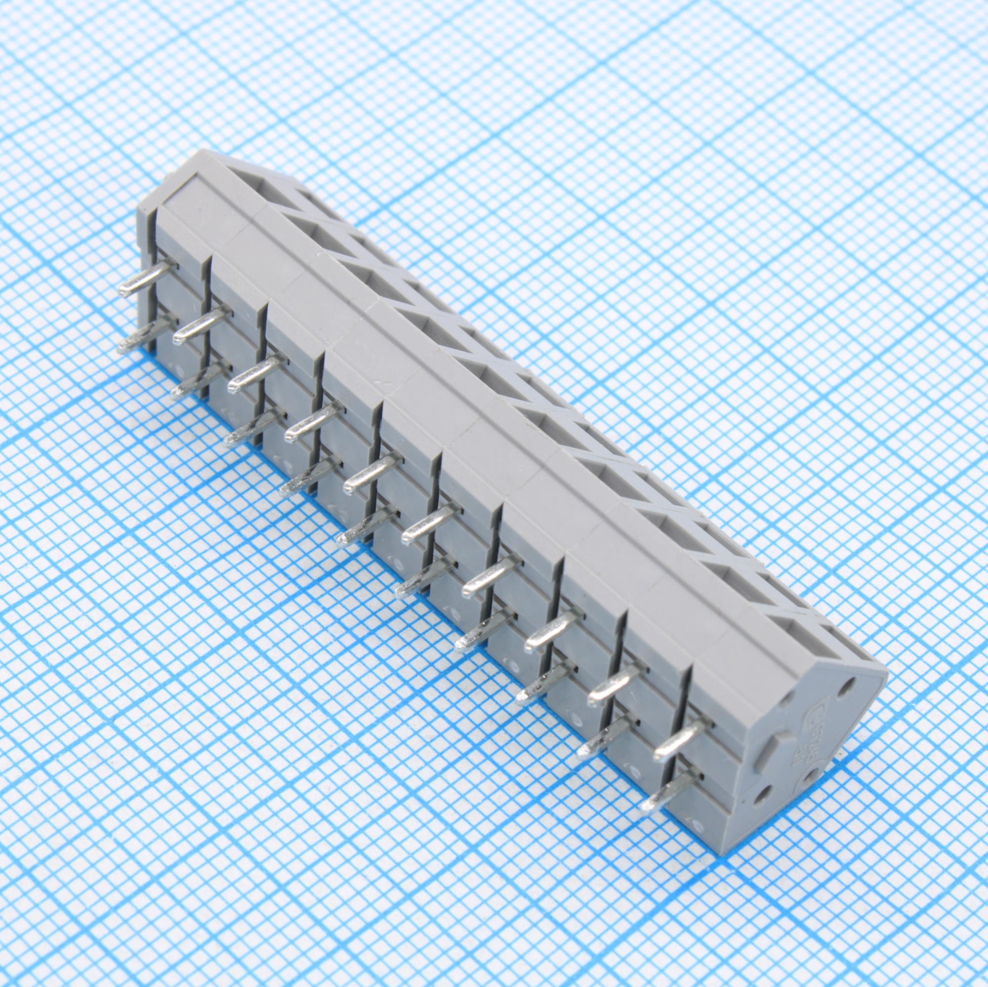 GT245-5.0-10P-11-00 - Нажимной безвинтовой клеммный блок 10 контактов. Зажим типа зажимная клеть. Серия GT245-5.0