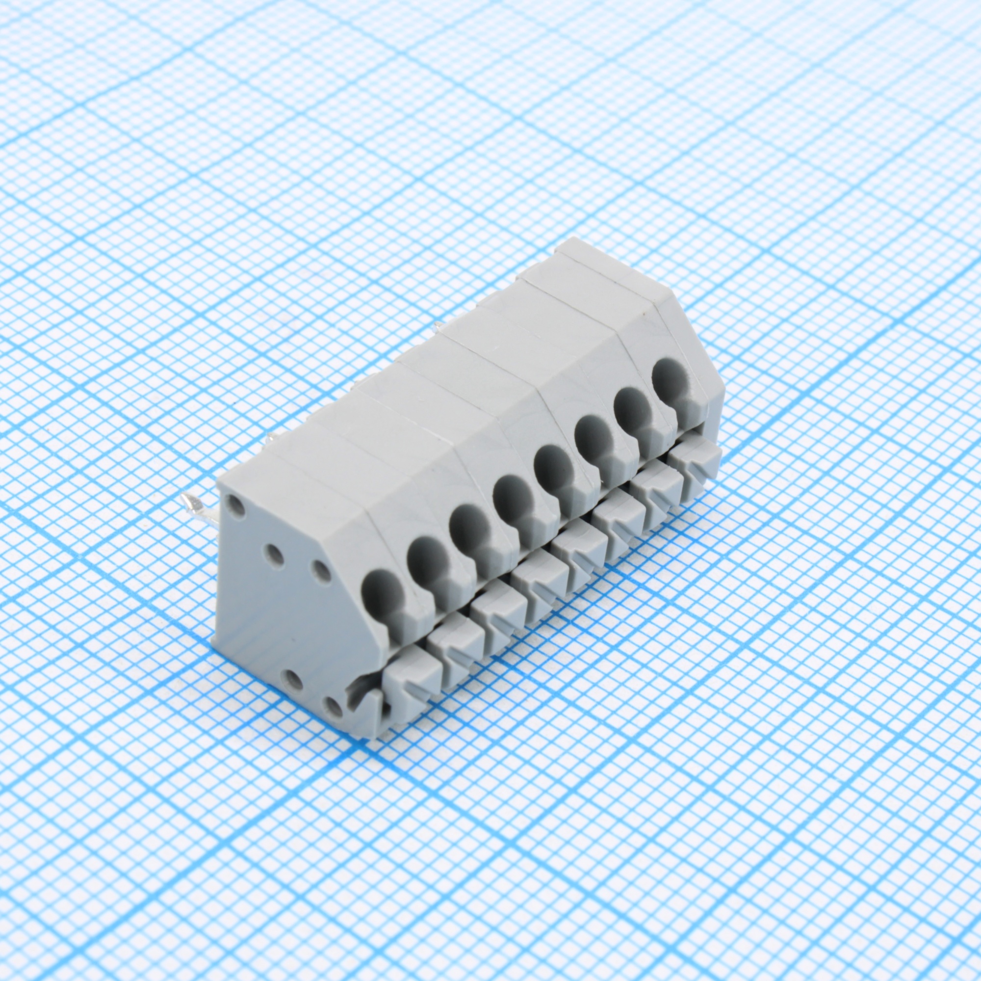 GT250-3.5-08P-11-00 - Нажимной безвинтовой клеммный блок 8 контактов. Зажим типа торцевой контакт. Серия GT250-3.5