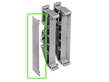Корпус WEB 1002: 07.310.9653.0 - Концевая крышка корпуса для РЭА, ширина: 1 мм , пластик, цвет: серый, серия wiebox WEB 1002