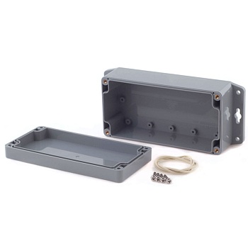 G368MF - Герметичный корпус из прочного ABS пластика с фланцем, IP65, темно-серый