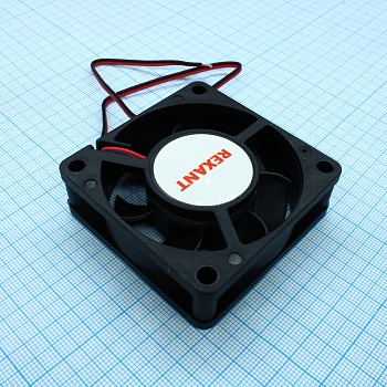 RX 6020MS 12VDC - Вентилятор 12В 60x60х20 S 3900 об/мин., 24.7м3/час, 29дБ, подшипник скольжения, тип вывода - провод