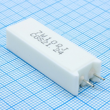 SQMW710RJ - Резистор проволочный постоянный 7Вт 10Ом ±5% ±300ppm/°C керамический радиальный коробка/россыпь