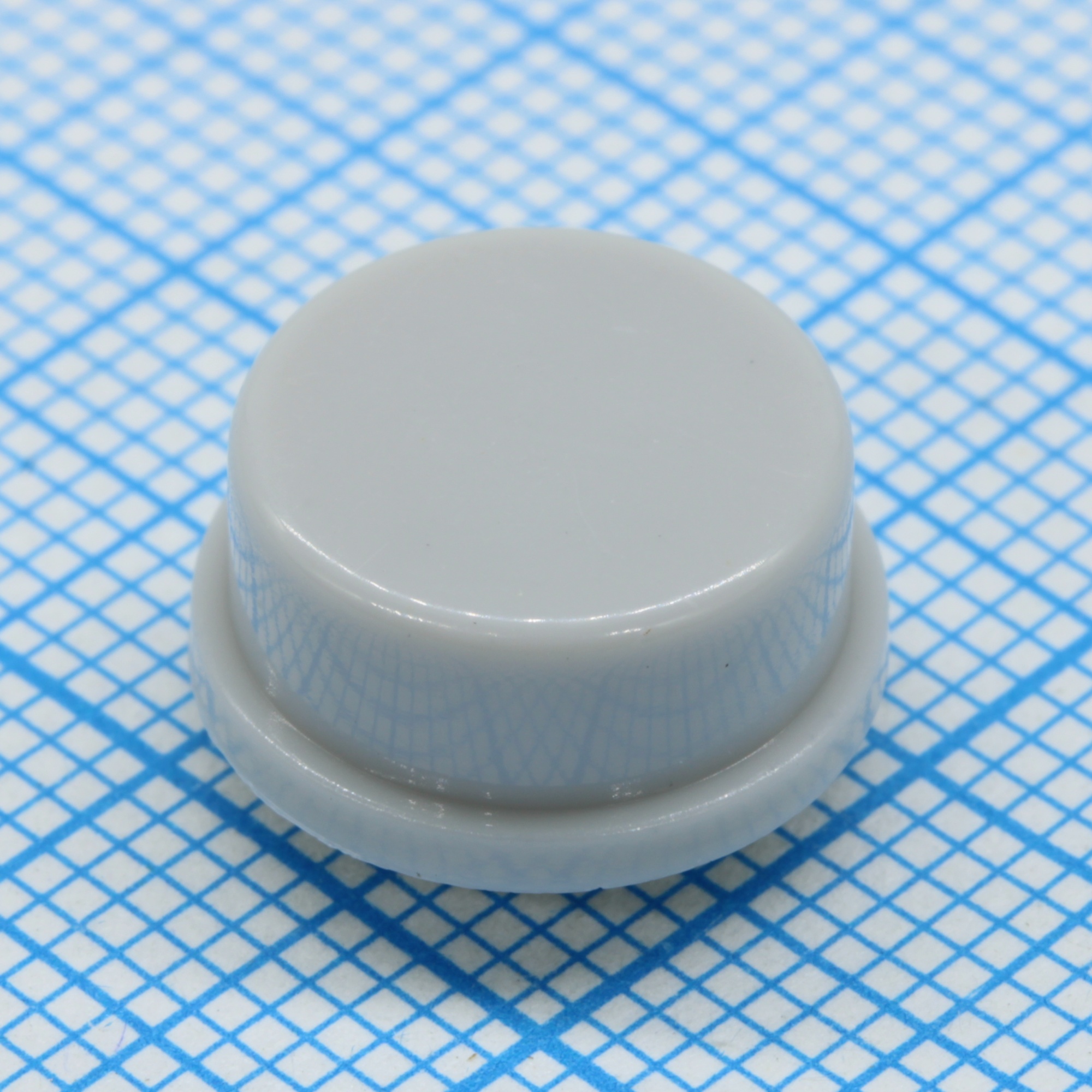 L-KLS7-TSC12-RG / SWT-9R-G - Колпачок для кнопки тактильной круглый, диаметр 12мм, h=5.8мм, серый