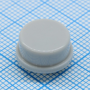 L-KLS7-TSC12-RG / SWT-9R-G - Колпачок для кнопки тактильной круглый, диаметр 12мм, h=5.8мм, серый