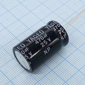 SN025M0470B7F-1625 - Алюминиевый электролитический конденсатор неполярный 25В 470мкФ ±20% 16х25 105°C