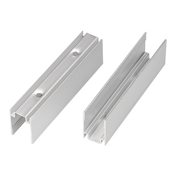 Держатель AURORA-1608-CLIP ANOD 039356 - Клипса из анодированного алюминия для гибкого неона AURORA сечения 16х8мм. Длина 48 мм, ширина 9 мм.