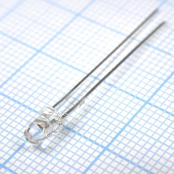 FYL-3014UBC - Светодиод 3мм/синий/470нм/5000мкд/прозрачный/20°