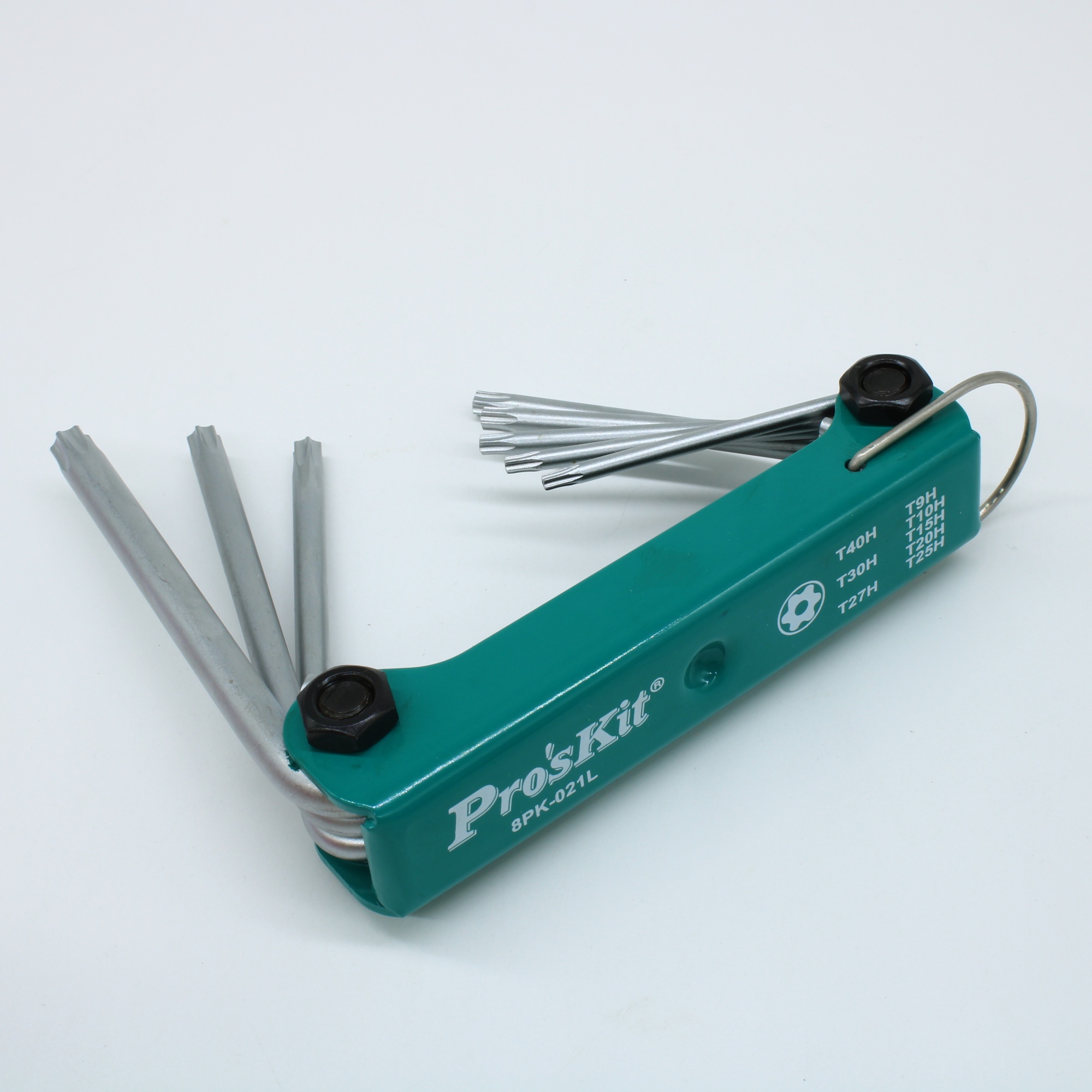 8PK-021L - Набор Ключи звездочки (T9H, T10H, T15H, T20H, T25H, T27H, T30H, T40H), 8 шт