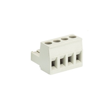 Розетка Wiecon 8113 B / 4 OB - Розеточный разъем, угловой, на кабель, шаг 5,00 мм, 4 полюса, номинальное сечение: 2,5 мм кв., винтовая фиксация провода, 400V, 12А, без маркировки, цвет: серый, серия 8113 B OB