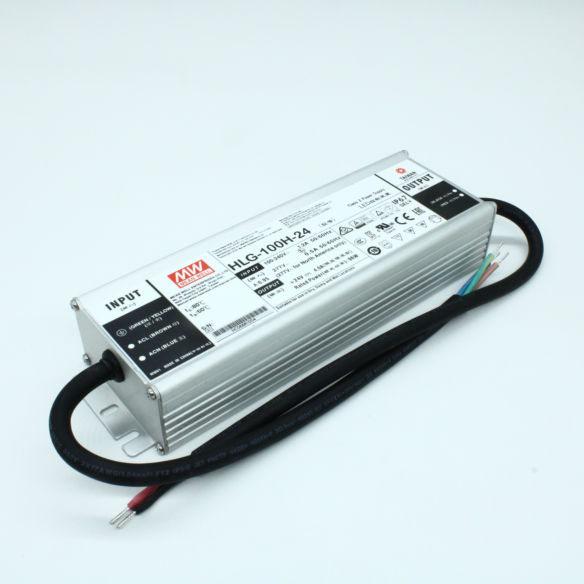 HLG-100H-24 - Источник электропитания светодиодов 96Вт в корпусе с 5 выводами