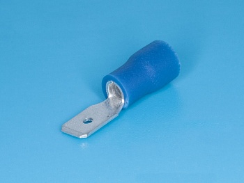 TAI4.8-2M - Клемма ножевая 4,8мм, вилка на провод 1,5-2,5мм, изолированная, кратно 100шт.