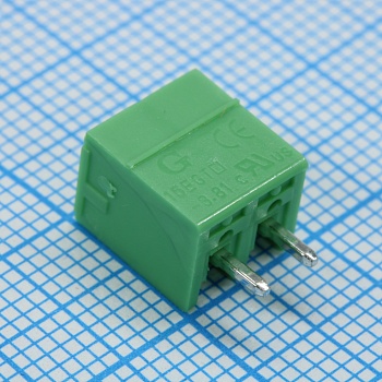 15EGTVC-3.81-02P-14-00 - Разъемный клеммный блок на плату, 2 контакта. Серия 15EGTVC-3.81