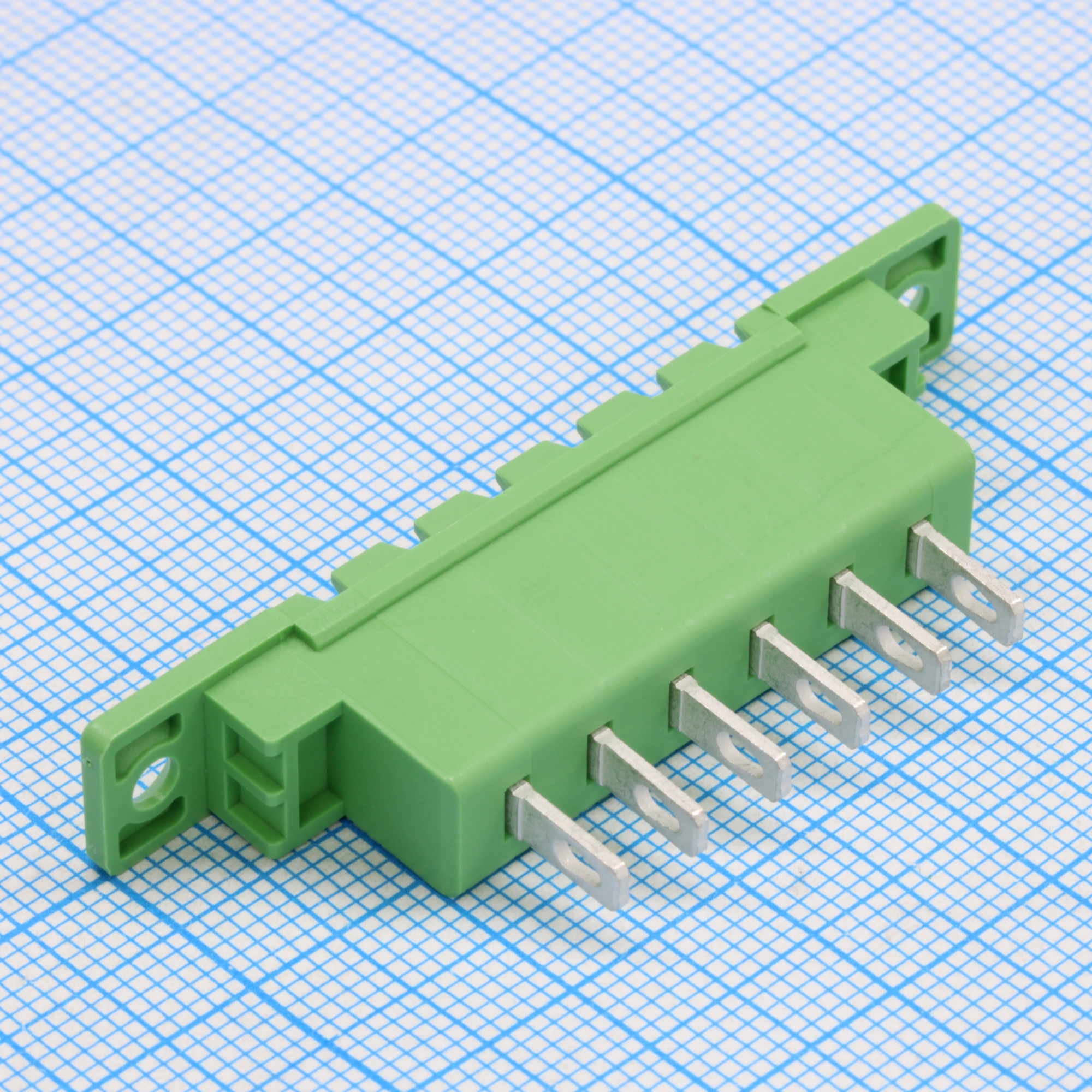 5EHDKPM-06P - Разъем клеммный (вилка) на панель, под пайку 6 контактов