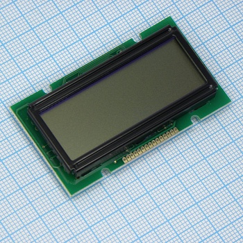 WH1202A-NGG-CT# - ЖКИ знакосинтезирующий 12 x 2, STN Серый Позитивный/отражающий без подсветки, размеры 55.7x32 мм, видимая область 46x14.5 мм, -20...70°C, контактные площадки снизу 15 выводов