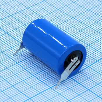 CR14250E/2PT - Li, MnO2 батарея типоразмера 1/2AA, 3В, 0.65Ач, приваренные выводы, -40...70 °C