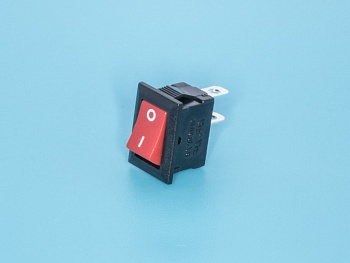 SWR-81R - Выключатель 220В 2 контакта 15х10мм, красный, вкл-выкл