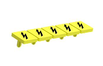 Маркировка "Безопасность" WS-TP6-5 - Маркировка, знак "Молния" для клемм TP6..., 5 штук, цвет желтый