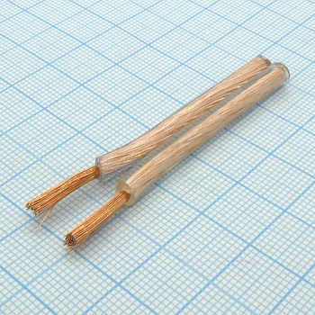 Провод  акустический 2 х 2.5мм.кв.прозр. - омедненный. в катушке 100м