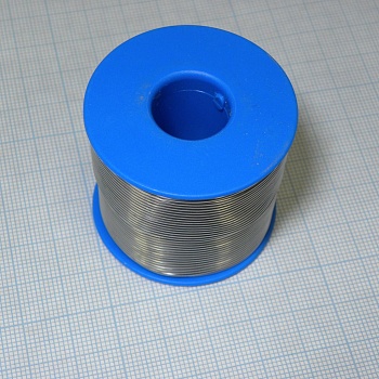 Припой Sn60Pb40 RA  1.0мм 250гр акт - Припой трубчатый оловянно-свинцовый ПОС61, 2.5% флюс RA активный галогеносодержащий (ROM1)