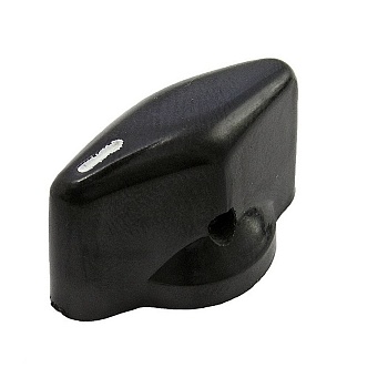 Ручка K9-1 чёрная, d=6.35 мм, с винтом - Ручка управления на вал 6.35 мм, с винтом, чёрная, клювик