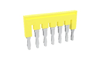 Соединительная перемычка TJA6.2-7 - Соединительная перемычка, втычная, изолированная, 7 полюсов, для серий клемм: TP/TU/TC, шириной 6,2 мм, цвет: желтый