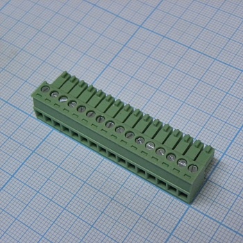 15EDGK-3.5-16P-14-00A(H) - Разъемный клеммный блок, 16 контактов. Серия 15EDGK-3.5