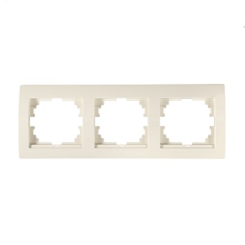 DERIY Рамка х3 гориз. крем 702-0300-148
