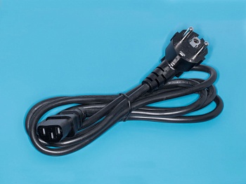 SCZ-1 - Кабель сетевой 220В прямой, 0207-1.8M-92, черный, 1,8м