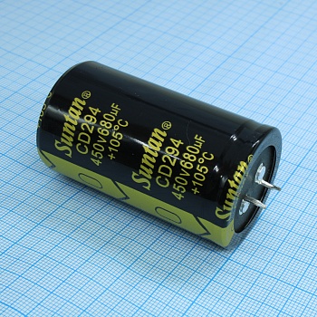 TS13DR2W681MSB0D0R - Конденсатор алюминиевый электролитический 680мкФ 450В ±20% (35х60мм) защелкиваемые выводы 10мм 2000часов 105°C россыпь